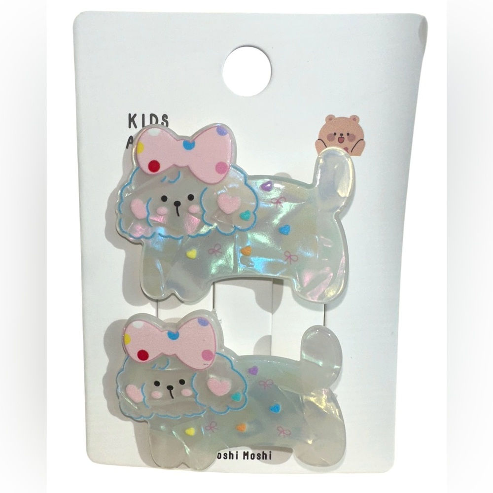 Kids Acrylic Poodle Hair Clips